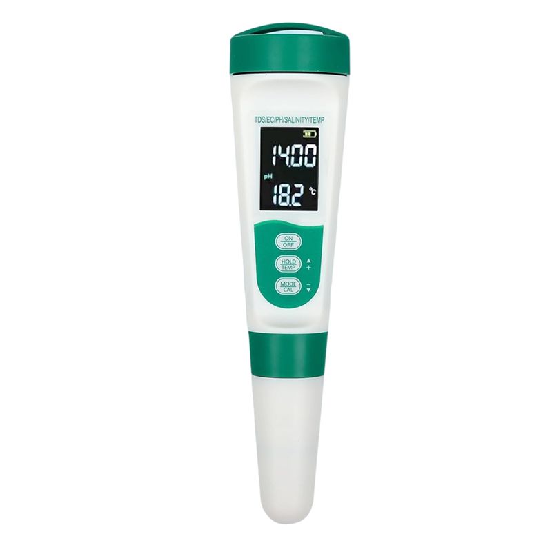 Ph Meter Digital Water Tester - Misuratore Digitale AT02-5 5-in-1 per pH,