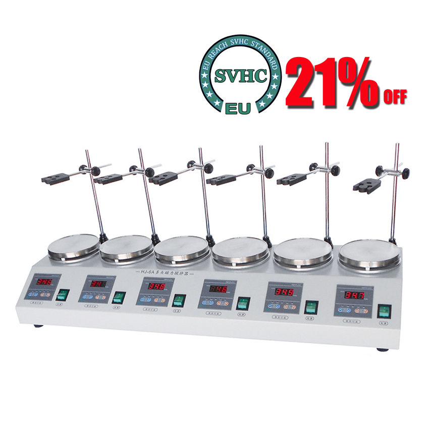 Lab Magnetic Stirrer Hot Plate - Agitatore riscaldante magnetico a 6 teste