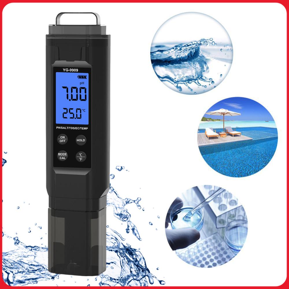 Ph Meter Digital Water Tester - Tester Digitale 5 in 1 per