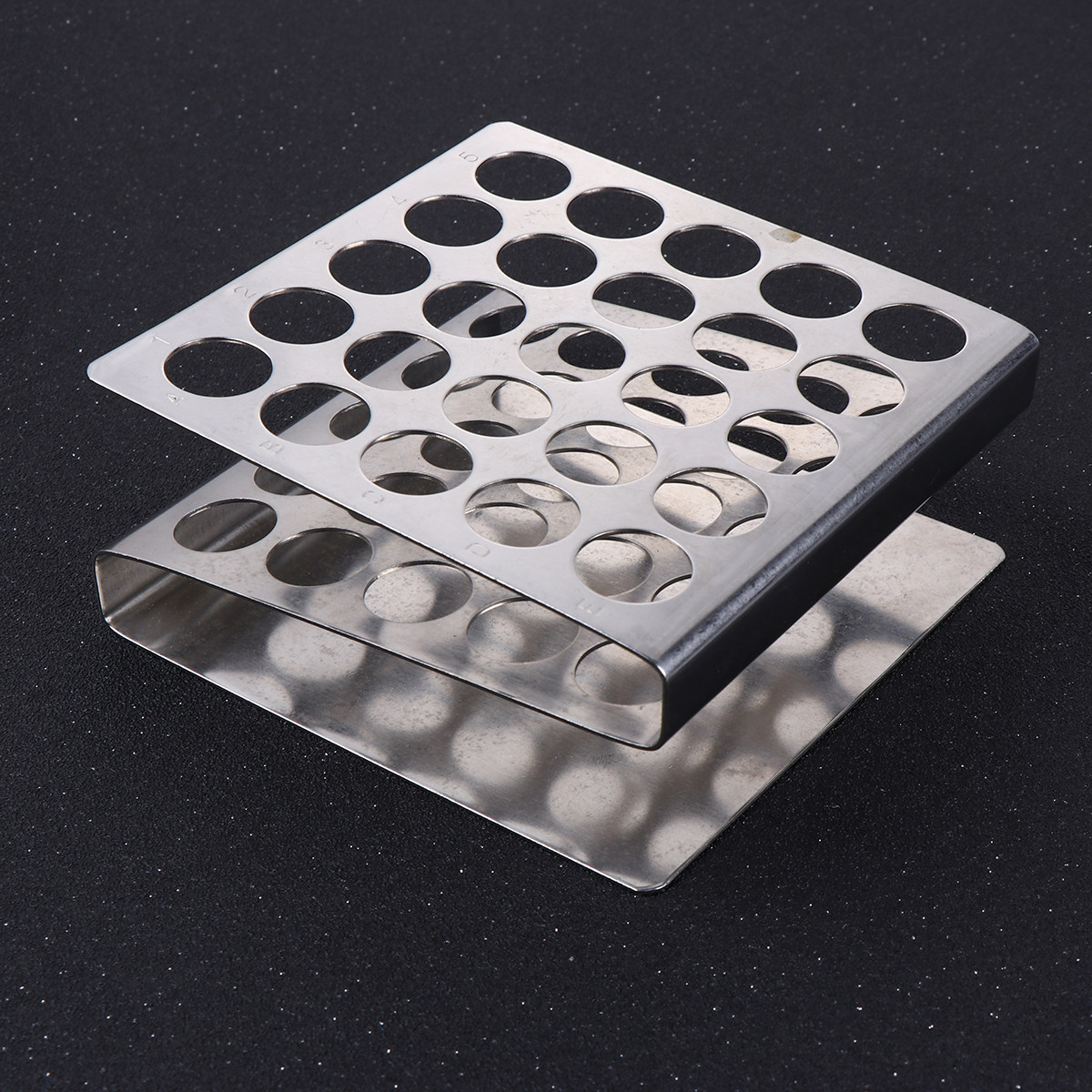 Lab Equipment - Supporto per provette in acciaio inossidabile