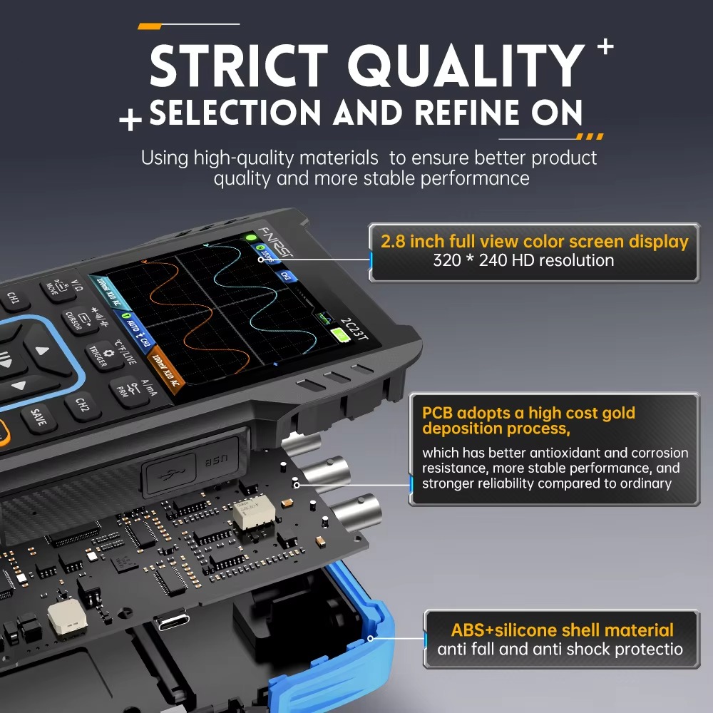 FNIRSI 2C23T 3 in 1 Oscillosco - Fnirsi Digital Oscilloscope Handheld recensione e prezzo