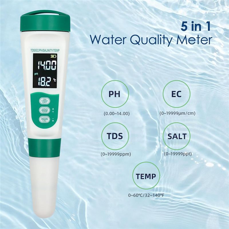 Misuratore Digitale AT02-5 5-i - Ph Meter Digital Water Tester recensione e prezzo