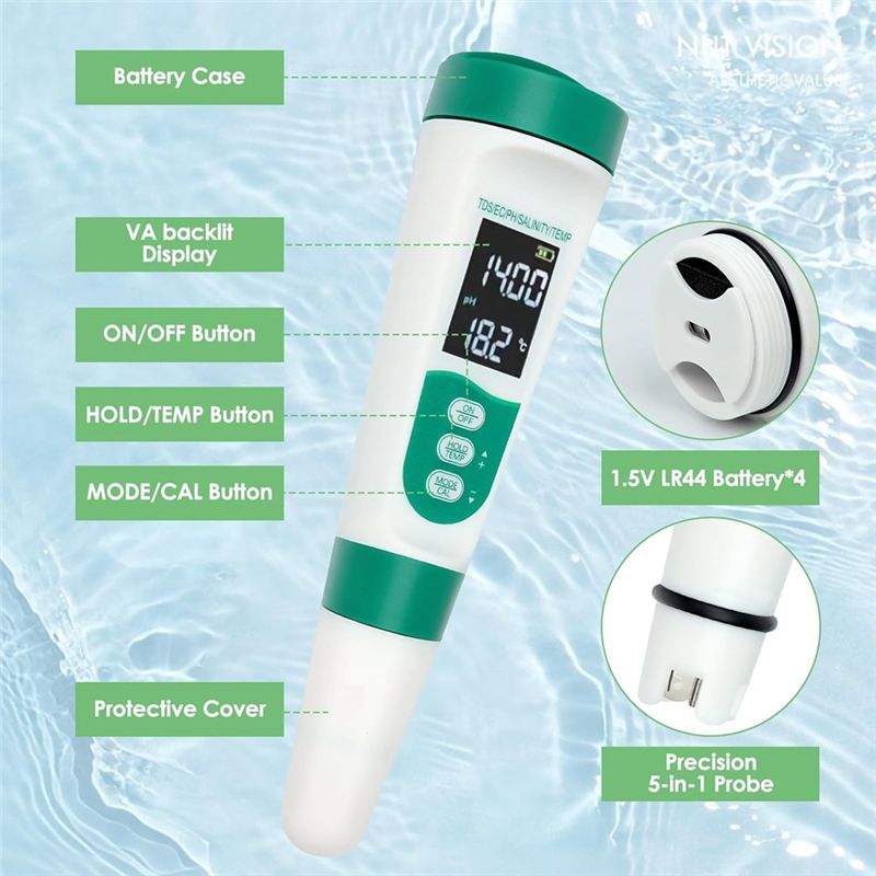Misuratore Digitale AT02-5 5-i - Ph Meter Digital Water Tester recensione e prezzo