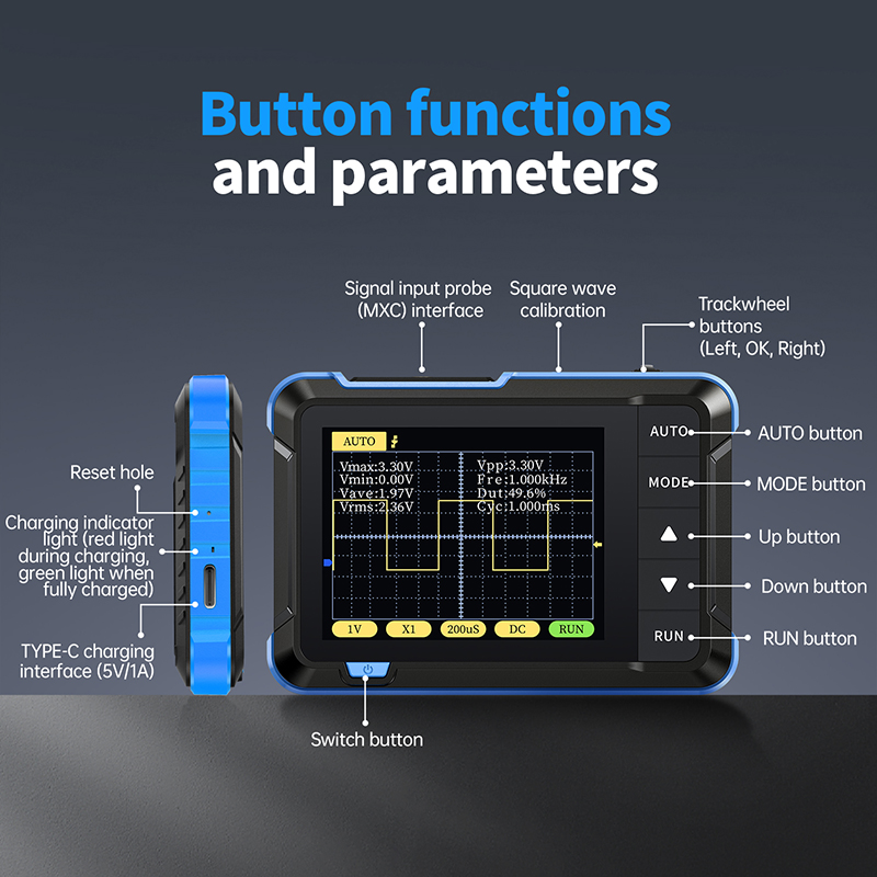 FNIRSI DSO152 Mini oscilloscop - Fnirsi Digital Oscilloscope Handheld recensione e prezzo
