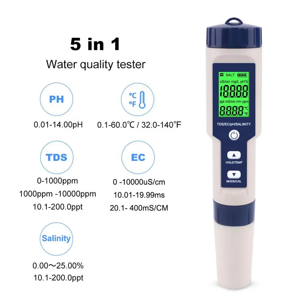 Misuratore Digitale 5 in 1 PH  - Ph Meter Digital Water Tester recensione e prezzo