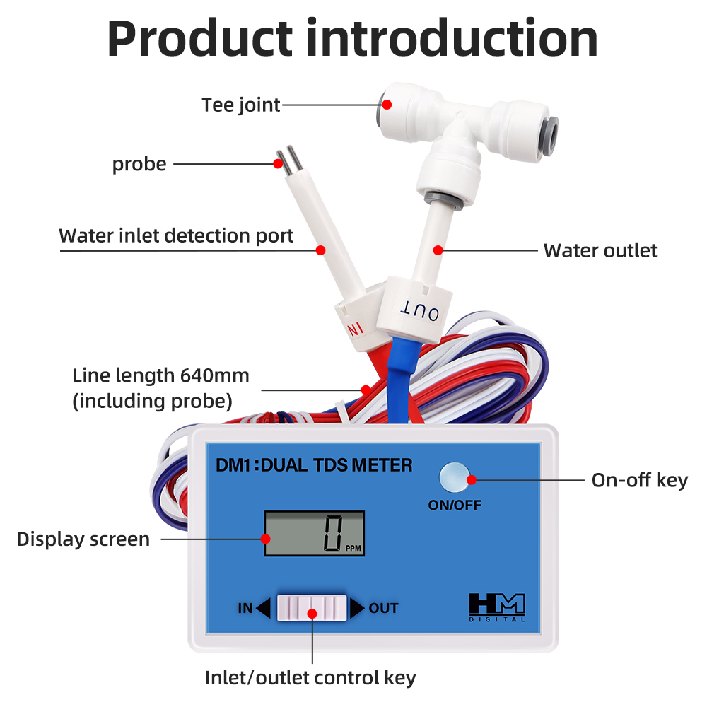 DM1 Dual TDS Tester della qual - Ph Meter Digital Water Tester recensione e prezzo