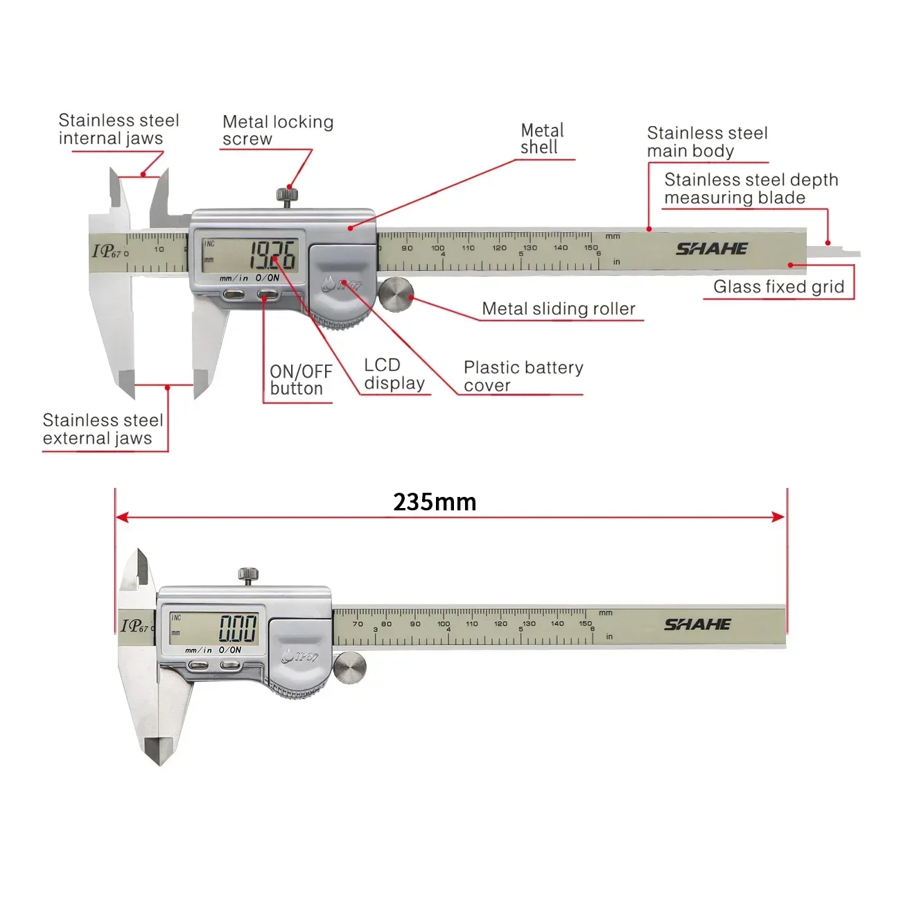 150 mm IP67 Calibro a corsoio  - Digital Caliper 150Mm Stainless Steel recensione e prezzo